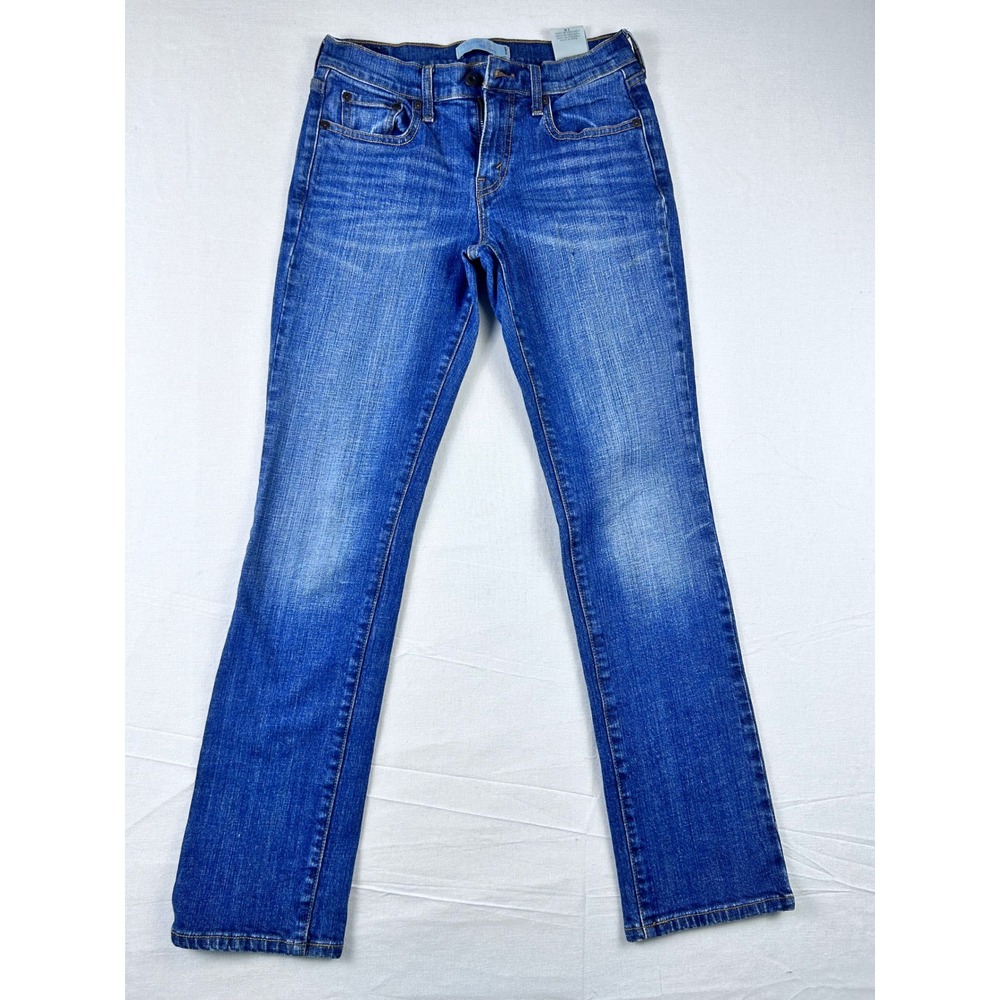 Levis 505 Straight Leg Jeans Medium Wash Blue Denim Pants Womens 2M 29x29